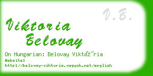 viktoria belovay business card